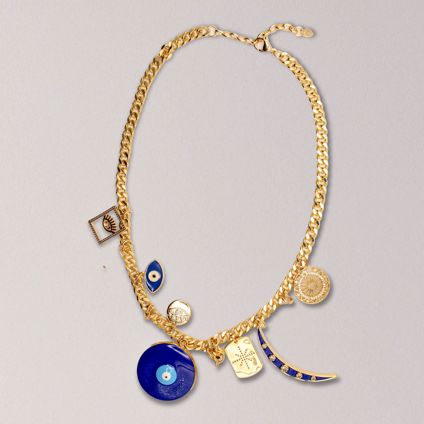 Celestial Evil Eye Charm Necklace