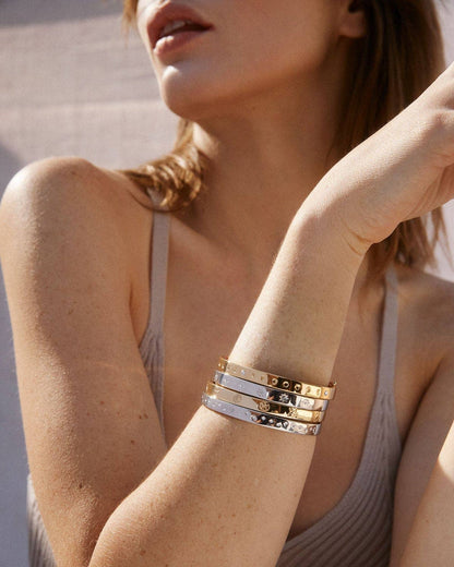 Sea Seeker Hinged Bracelet: 14k Gold / Small