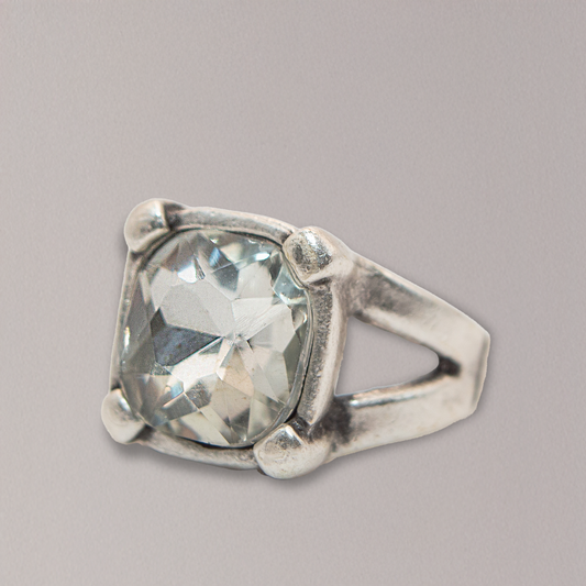 Handmade Crystal Brass Ring-6915