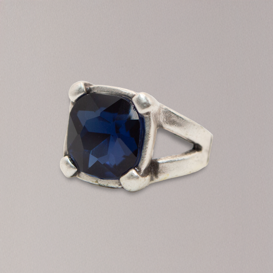 Sapphire Cushion Cut Ring -6842