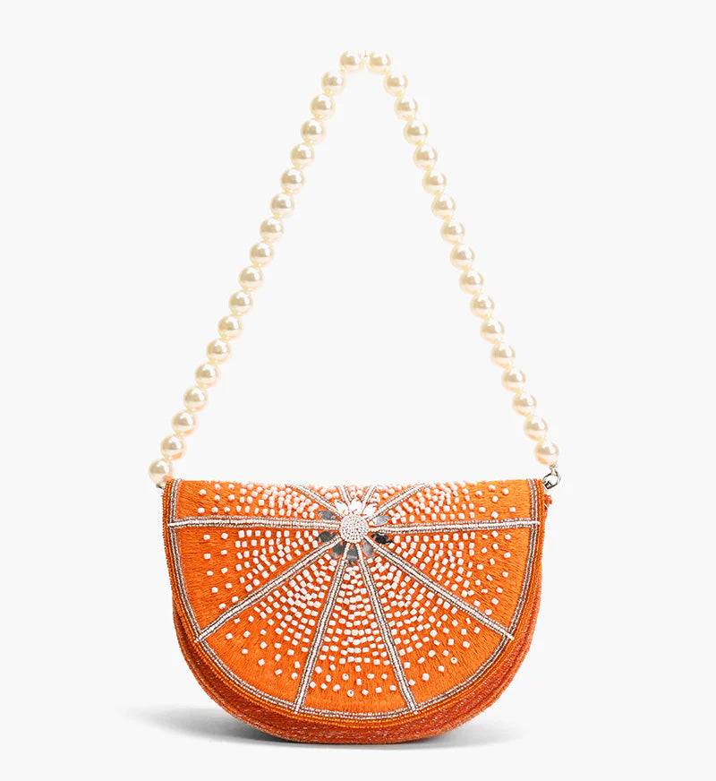 Citrus Couture Embellished Shoulder Bag