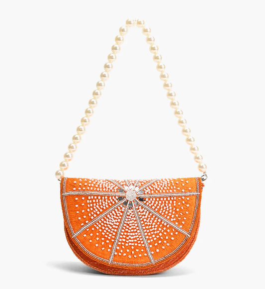 Citrus Couture Embellished Shoulder Bag