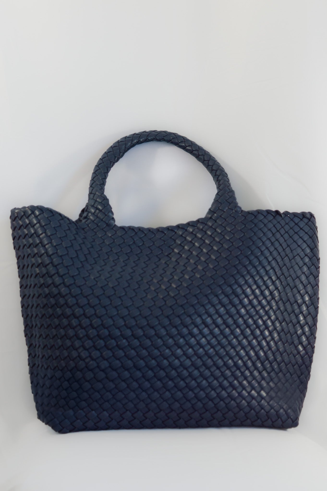 Woven Vegan Leather Tote Bag