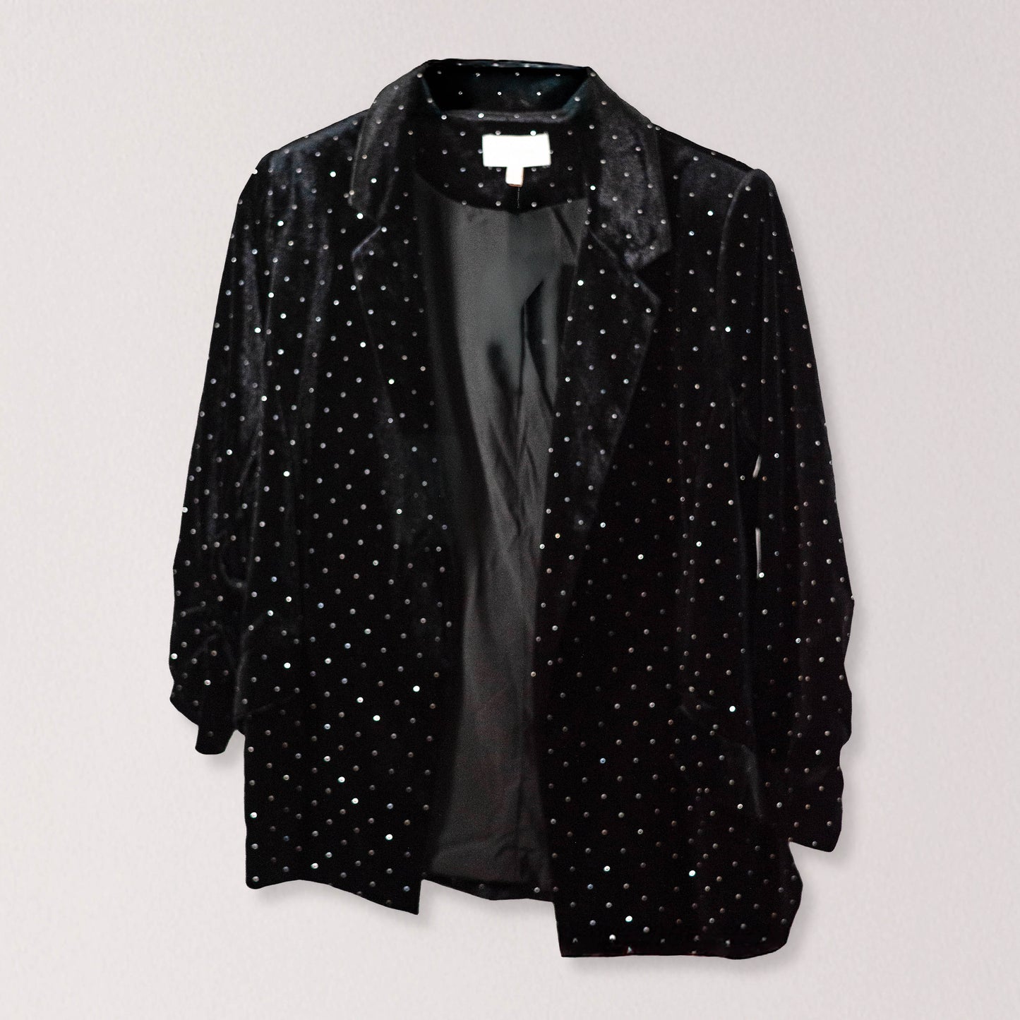 Back Rhinestone Velvet Blazer