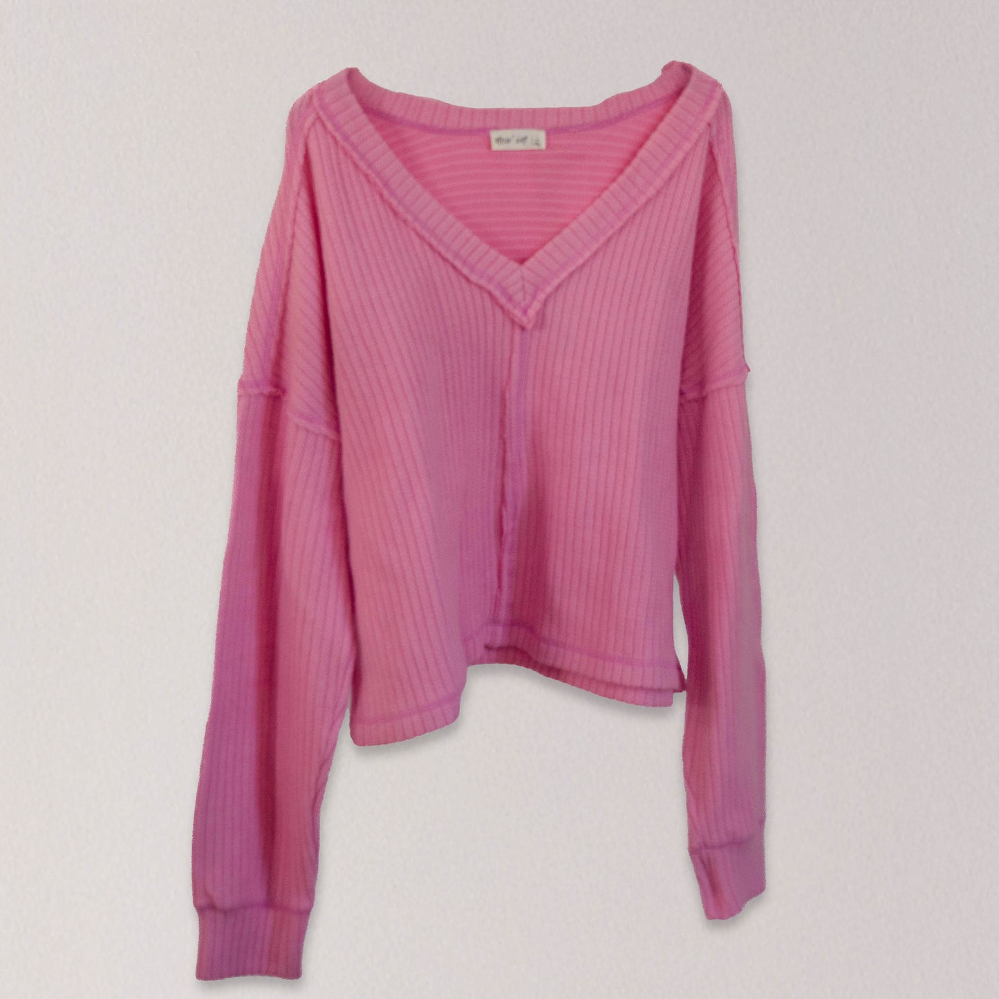 Casual Soft V-Neck Knit Top