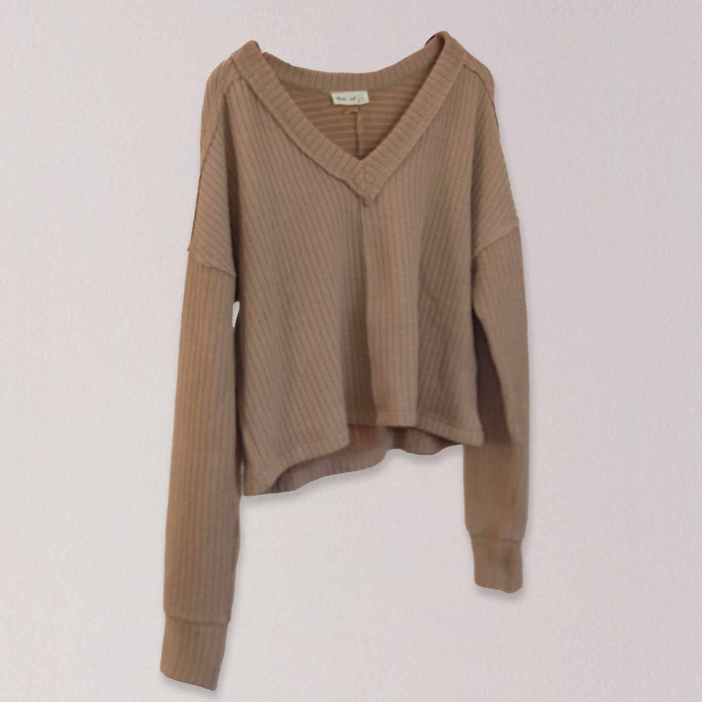 Casual Soft V-Neck Knit Top