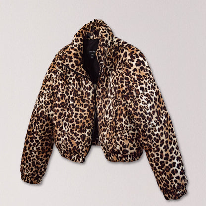 Leopard Print Puffer Jacker