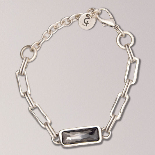 Long Smokey Quartz Chain Bracelet