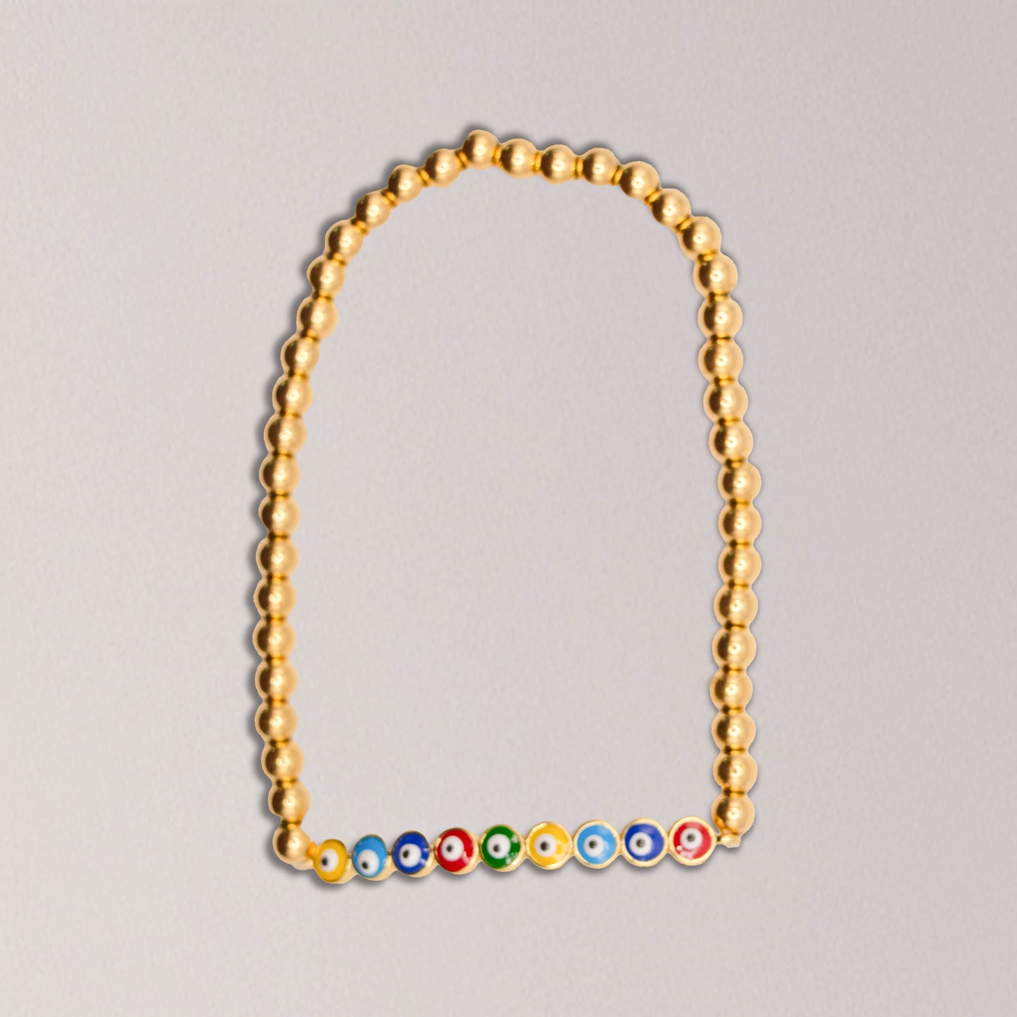 Elegant Enamel Evil Eye Stretch Bracelet