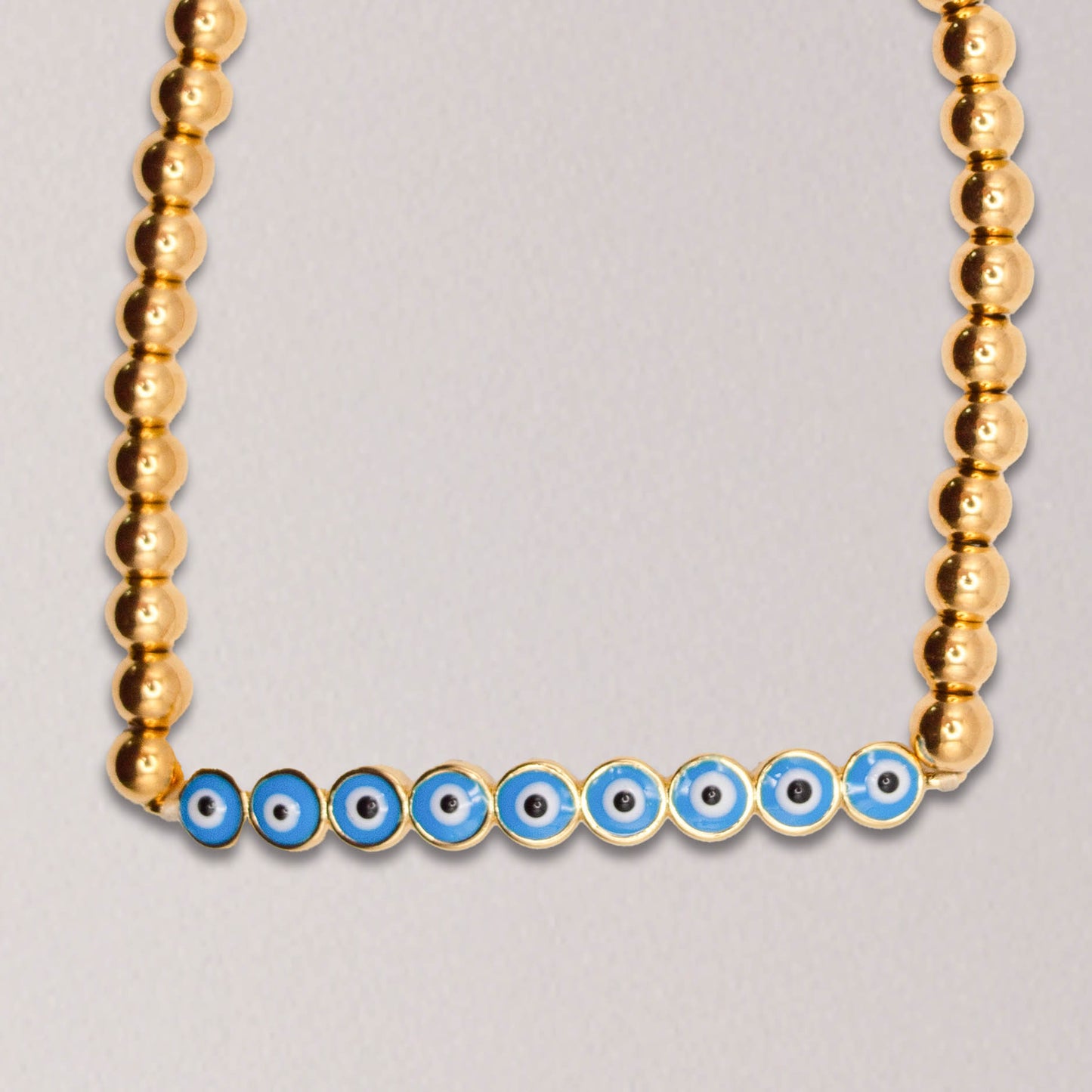 Elegant Enamel Evil Eye Stretch Bracelet