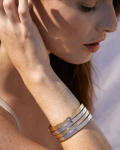 Sea Seeker Hinged Bracelet: 14k Gold / Large